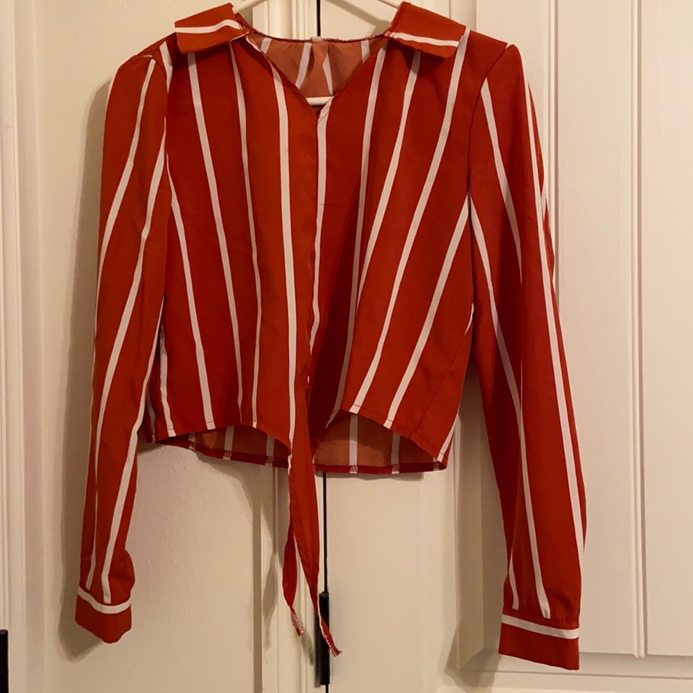 Small size, orange blouse from Shein